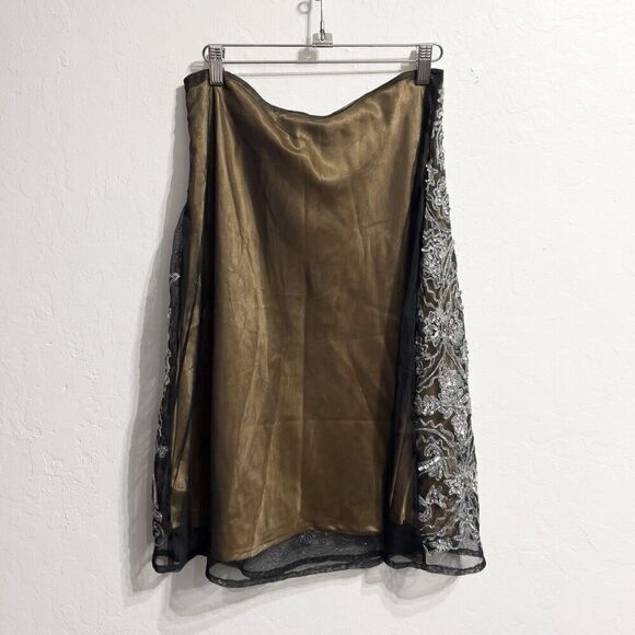 Vintage NWT Sweet Miss Me Skirt Medium Mesh Beaded Sequins Black Y2K Festival - Picture 6 of 6